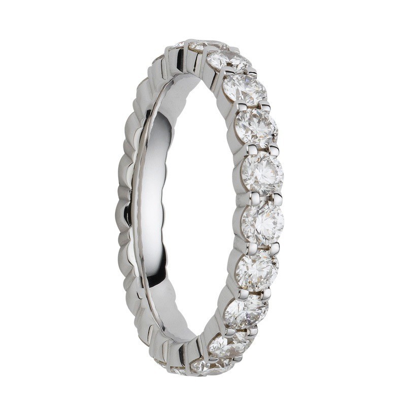 Alliance diamants griffes tour complet 3,2mm Alliance diamants griffes tour complet 3,2mm