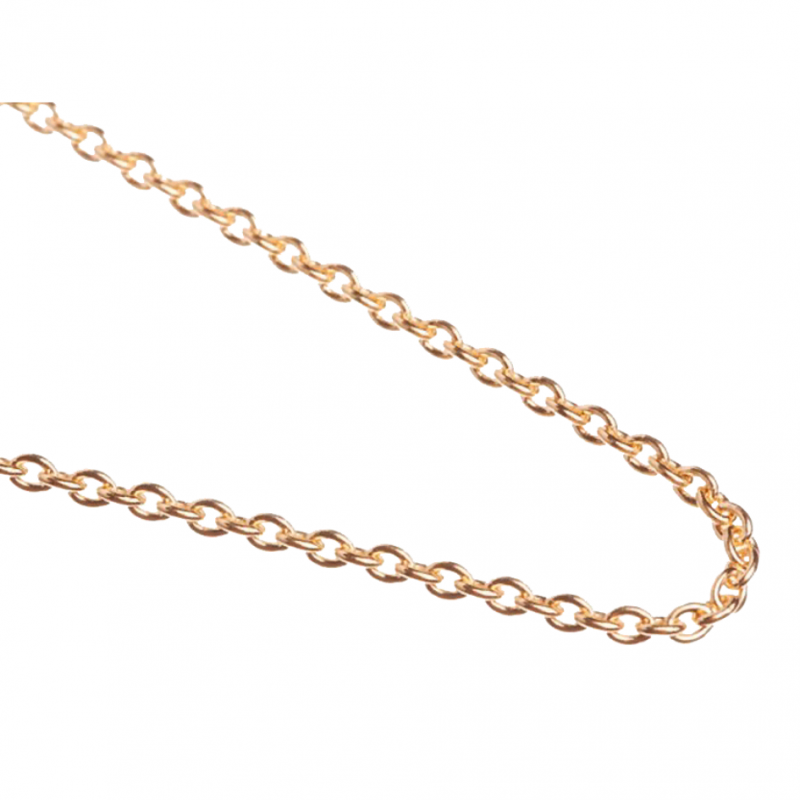 Cadena con eslabones Forçat Redondos 60 cm Oro Amarillo 18K