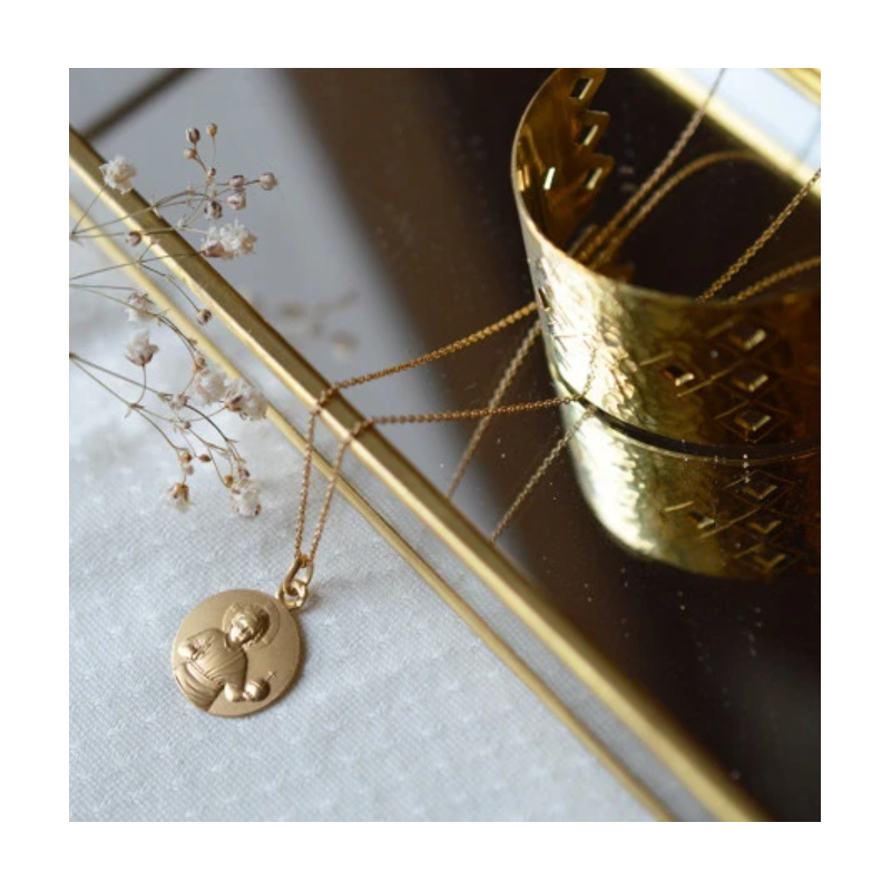 Cadena con eslabones Forçat Redondos 60 cm Oro Amarillo 18K