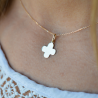 Mini pendentif "croix grecque" pour femme en or 18 carats