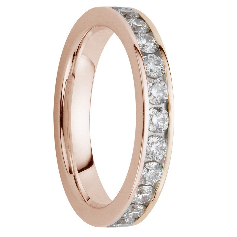 Alliance diamants sertis rails tour complet 1,5 carats Alliance diamants sertis rails tour complet 1,5 carats