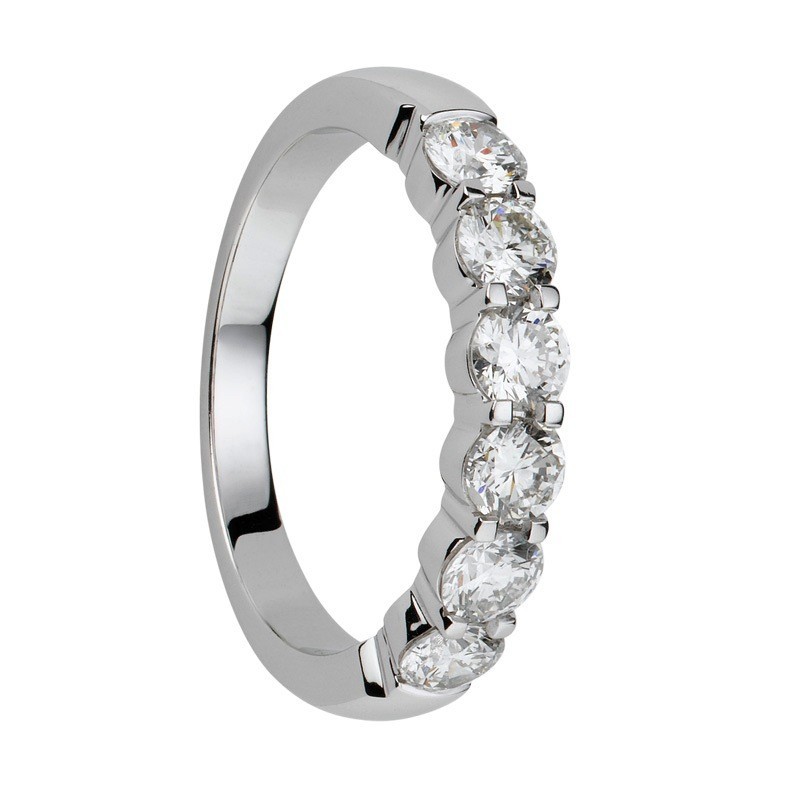 Alliance diamants griffes demi tour 0,5 carats Alliance diamants griffes demi tour 0,5 carats