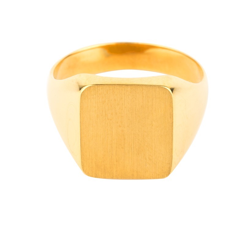Chevalière carrée angle ronds 15x13 Chevalière carrée angle ronds 15x13