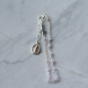 Bracelet Dizainier en argent massif et perles de couleur rose pâle