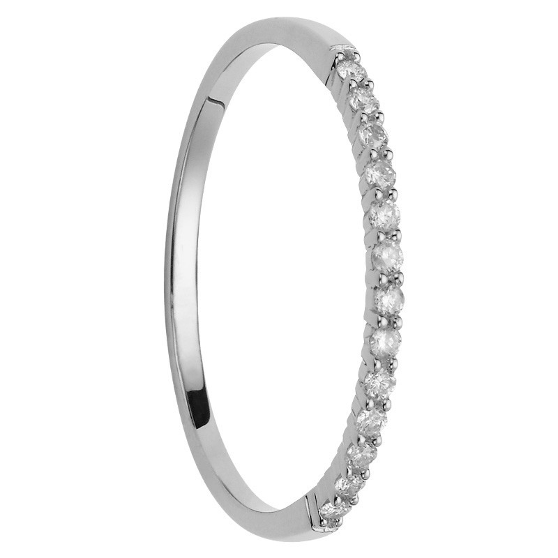 Alliance 13 diamants coup de coeur or blanc Alliance 13 diamants coup de coeur or blanc