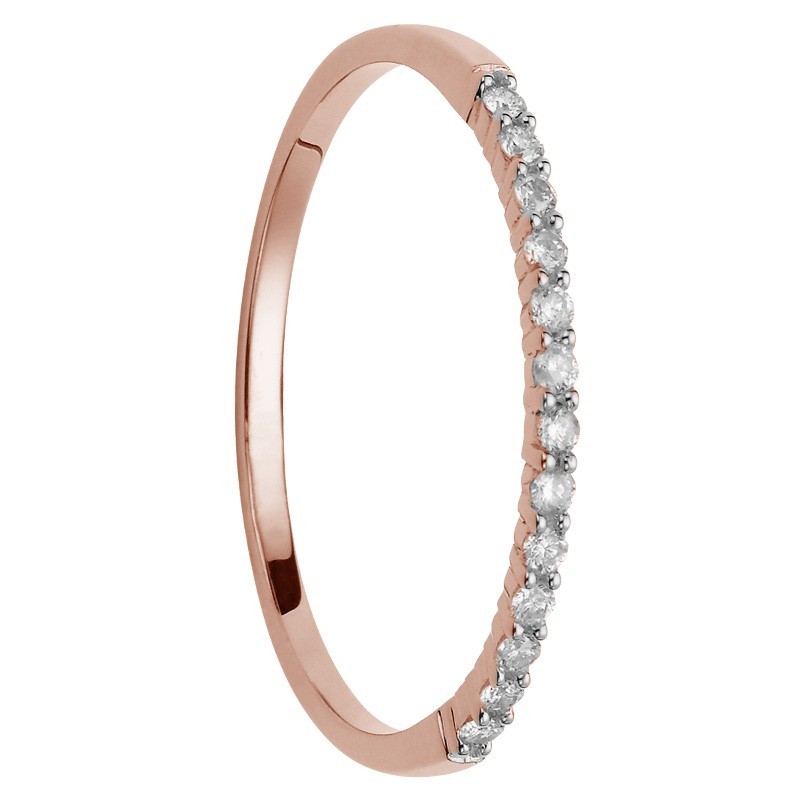 alliance 13 diamants coup de coeur or rose alliance 13 diamants coup de coeur or rose