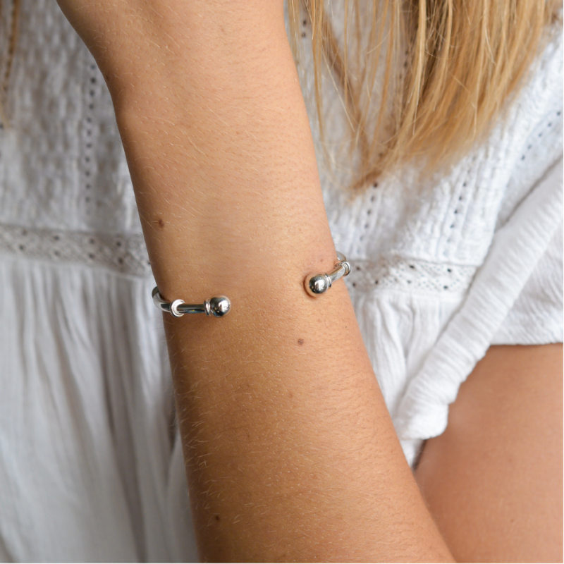 Jonc femme héritage en argent Jonc femme héritage en argent