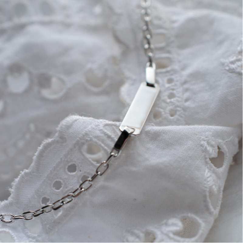 Gourmette bébé rectangle forçat rond Gourmette bébé rectangle forçat rond