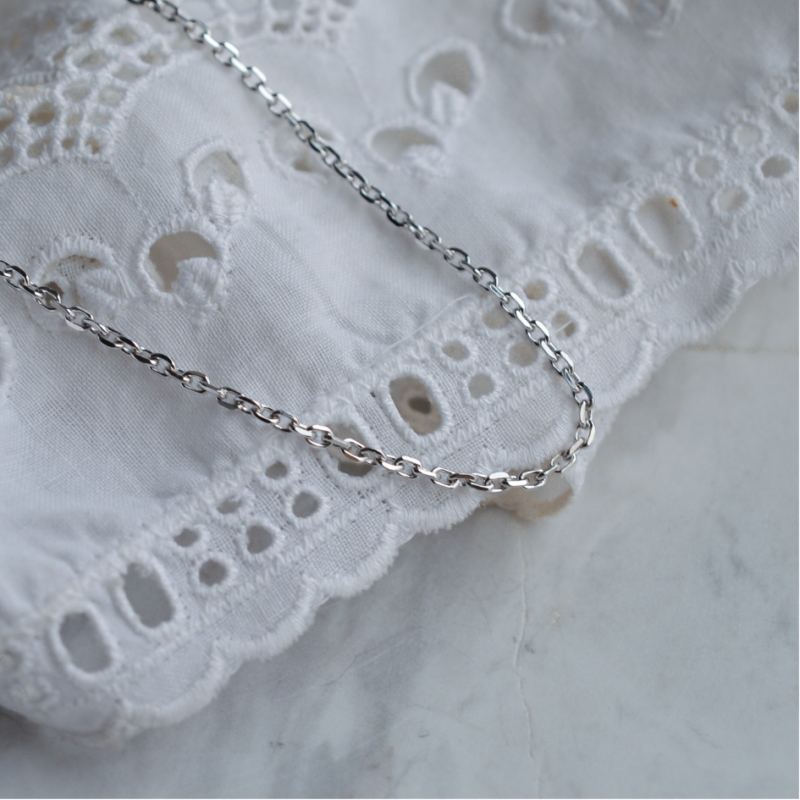 Chaine forçat limée 60 cm en argent massif 925 - Maison Laudate Chaine forçat limée 60 cm en argent massif 925 - Maison Laudate