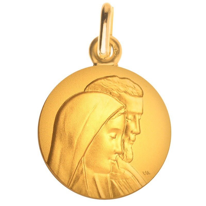 Medaille bapteme Marie et Joseph or Medaille bapteme Marie et Joseph or