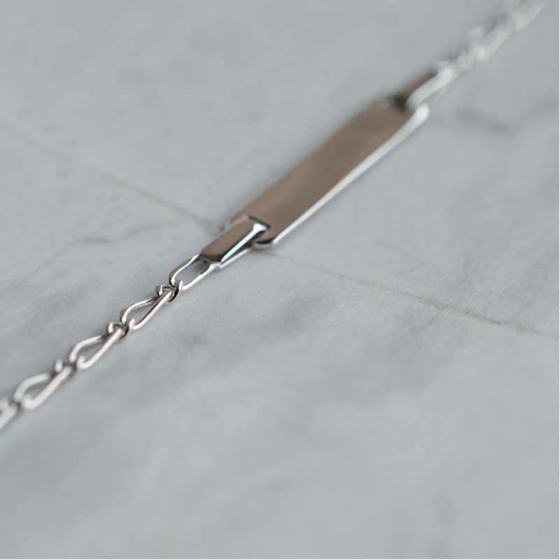 Gourmette bébé maille alternée