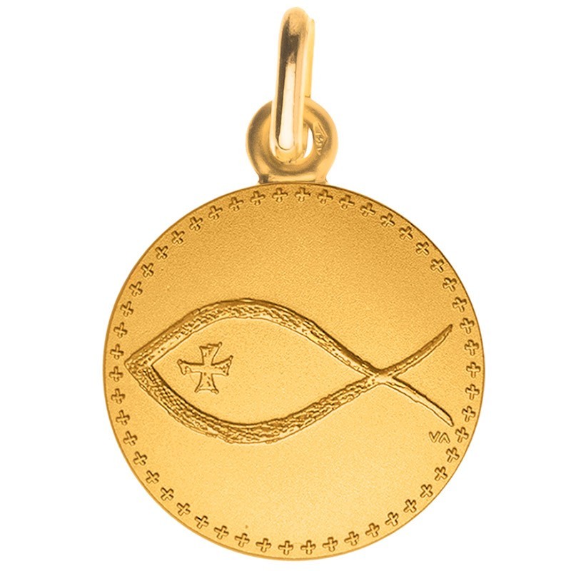 Medaille Symbole Poisson or 18 carats Medaille Symbole Poisson or 18 carats