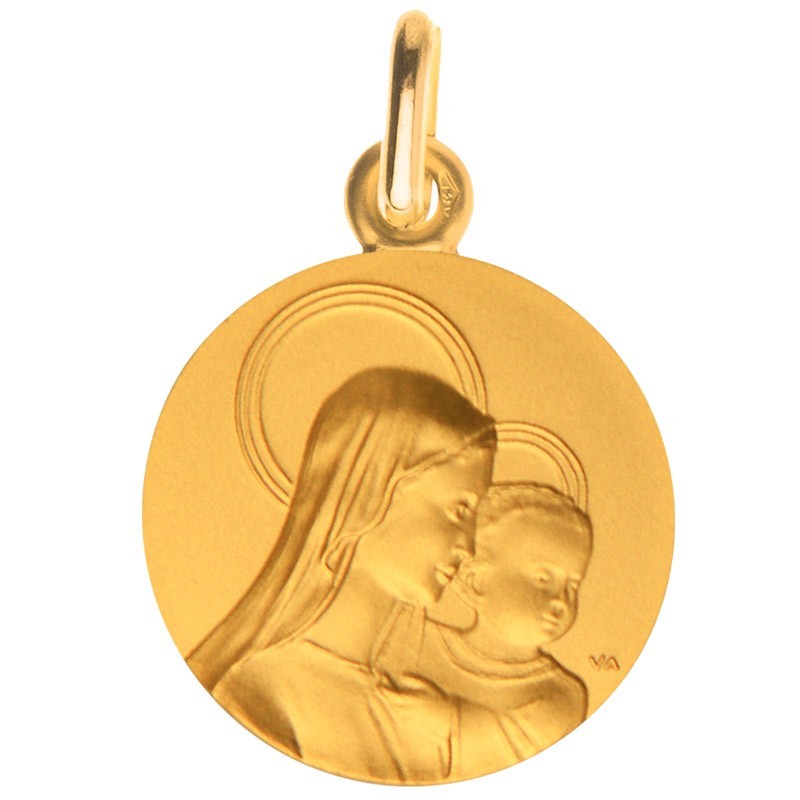 medaille bapteme Vierge de l'amour portrait or medaille bapteme Vierge de l'amour portrait or