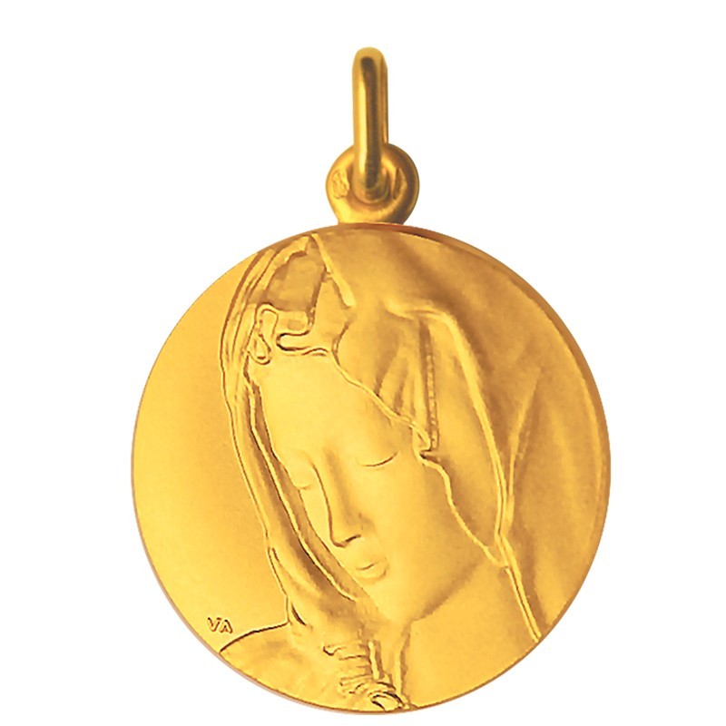 Medaille bapteme : La pieta - Laudate