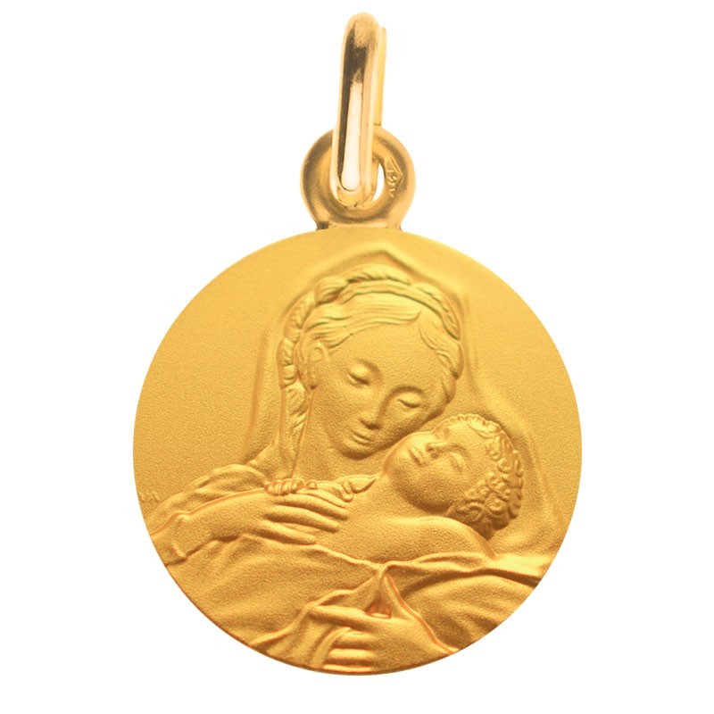 Medaille bapteme Vierge à l'enfant endormi Medaille bapteme Vierge à l'enfant endormi