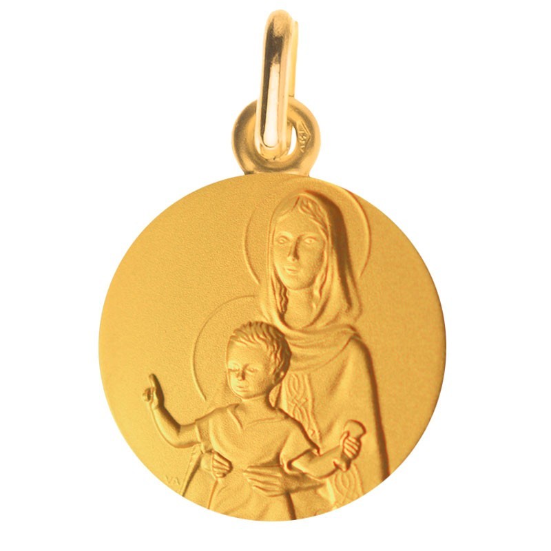 Medaille bapteme Vierge à l'enfant bénissant Medaille bapteme Vierge à l'enfant bénissant