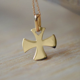 Mini croix de bapteme évasée