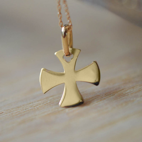 Mini croix de bapteme évasée Mini croix de bapteme évasée