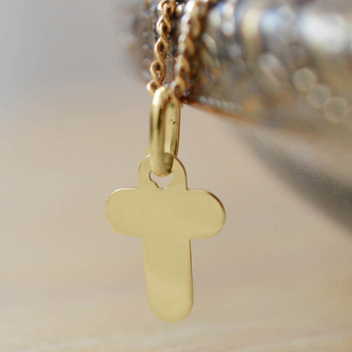 Mini croix de bapteme arrondie Mini croix de bapteme arrondie