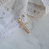 Pendentif croix vitrail en or jaune 18 carats