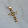 Pendentif croix vitrail en or jaune 18 carats