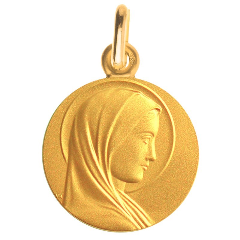 Medaille Bapteme Santa Maria en or jaune - Maison Laudate Medaille Bapteme Santa Maria en or jaune - Maison Laudate