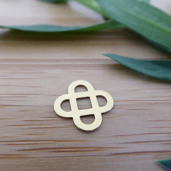 Mini croix de bapteme entrelacée