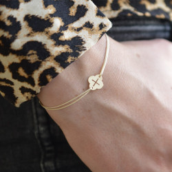 Mini croix bapteme trèfle