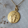 medaille bapteme Vierge à l'enfant roi