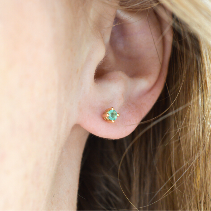 Boucles d'oreilles émeraude