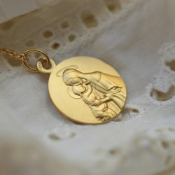 Medaille bapteme Vierge de Botticelli