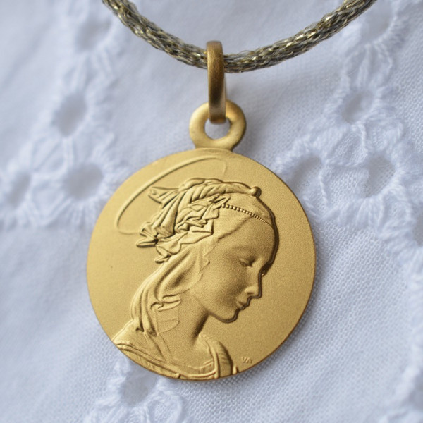 Medaille bapteme Portrait de la Vierge de Lippi Medaille bapteme Portrait de la Vierge de Lippi