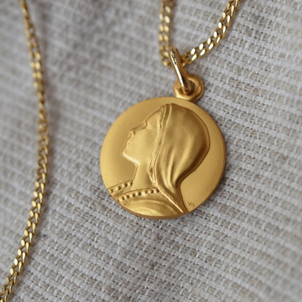 Medaille bapteme Vierge de l'Angélus Medaille bapteme Vierge de l'Angélus
