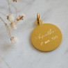 Medaille bapteme : Vierge mère des tout petits - Laudate