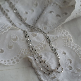 Collier 3 rangs argent