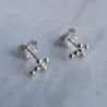 Boucles d'oreilles grande croix perlée