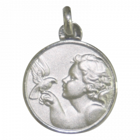 Medaille bapteme Ange à la colombe