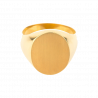 Chevalière Homme ovale 16 x 13 or jaune 18 carats maison laudate