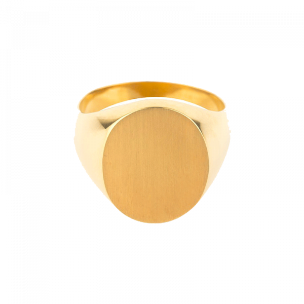 Chevalière Homme ovale 15 x 13 or 18 carats