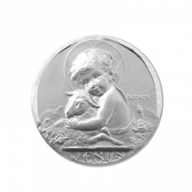 Medaille de berceau Jésus calin