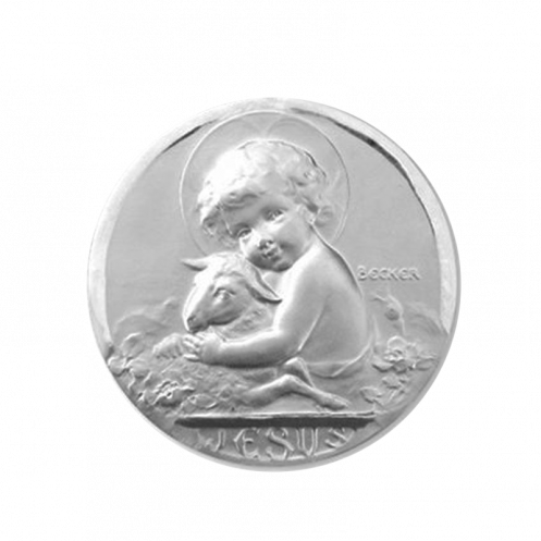 Medaille de berceau Jésus calin Medaille de berceau Jésus calin