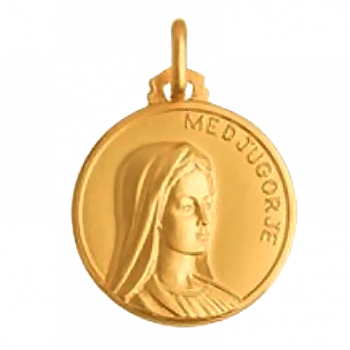 Medaille bapteme Vierge de Medjugorje Medaille bapteme Vierge de Medjugorje