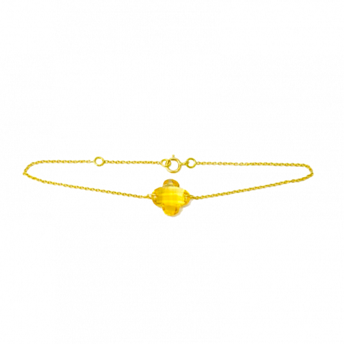 Bracelet trèfle citrine Bracelet trèfle citrine