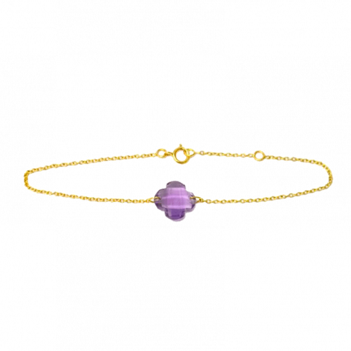 Bracelet trèfle Améthyste Bracelet trèfle Améthyste