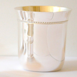 Timbale baptême Rubans croisés Timbale baptême Rubans croisés