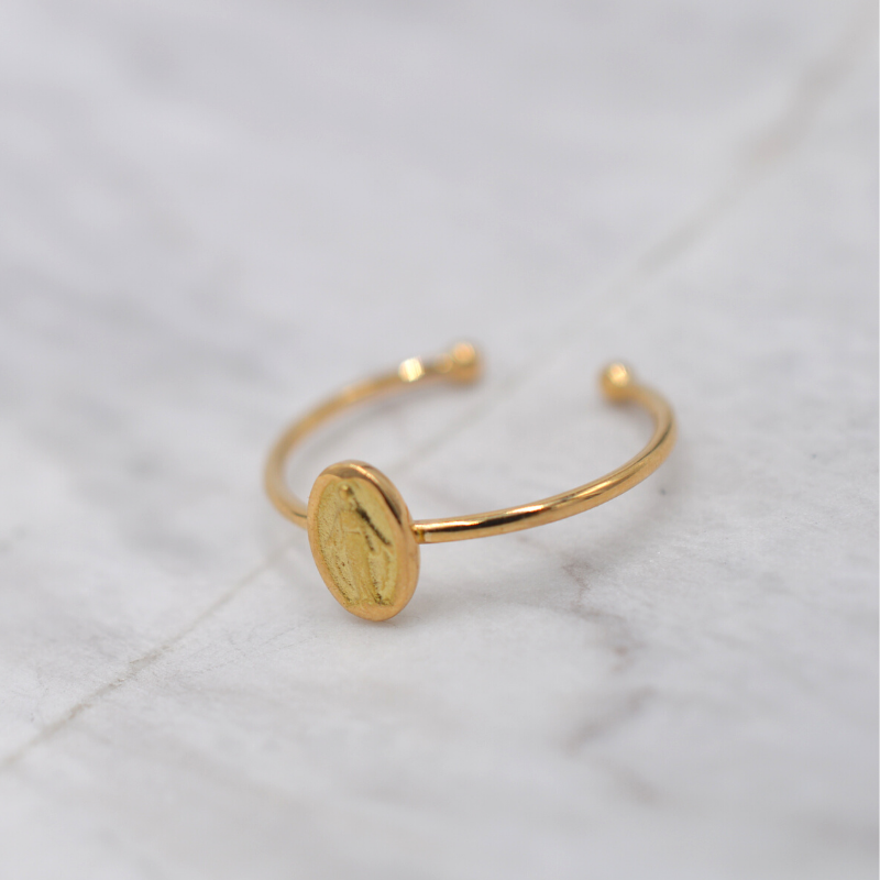 Bague dizainier miraculeuse ajustable en or jaune 18 carats - Maison Laudate Bague dizainier miraculeuse ajustable en or jaune 18 carats - Maison Laudate