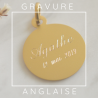 Medaille bapteme ange en or 18 carats - Laudate