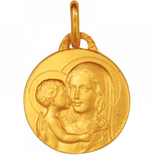 medaille bapteme Maternité au bouquet medaille bapteme Maternité au bouquet