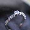 Solitaire Colombia diamant or blanc 0,30 carats