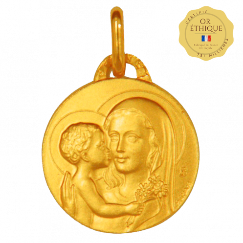 medaille bapteme Maternité au bouquet medaille bapteme Maternité au bouquet